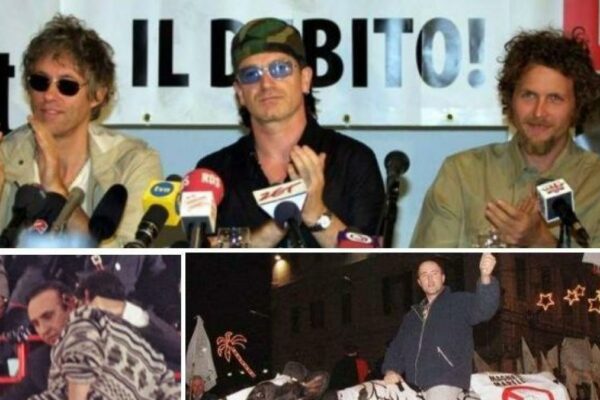 Bono from U2 protests against debt to the cow Ercolina: when dissent takes the stage at Ariston